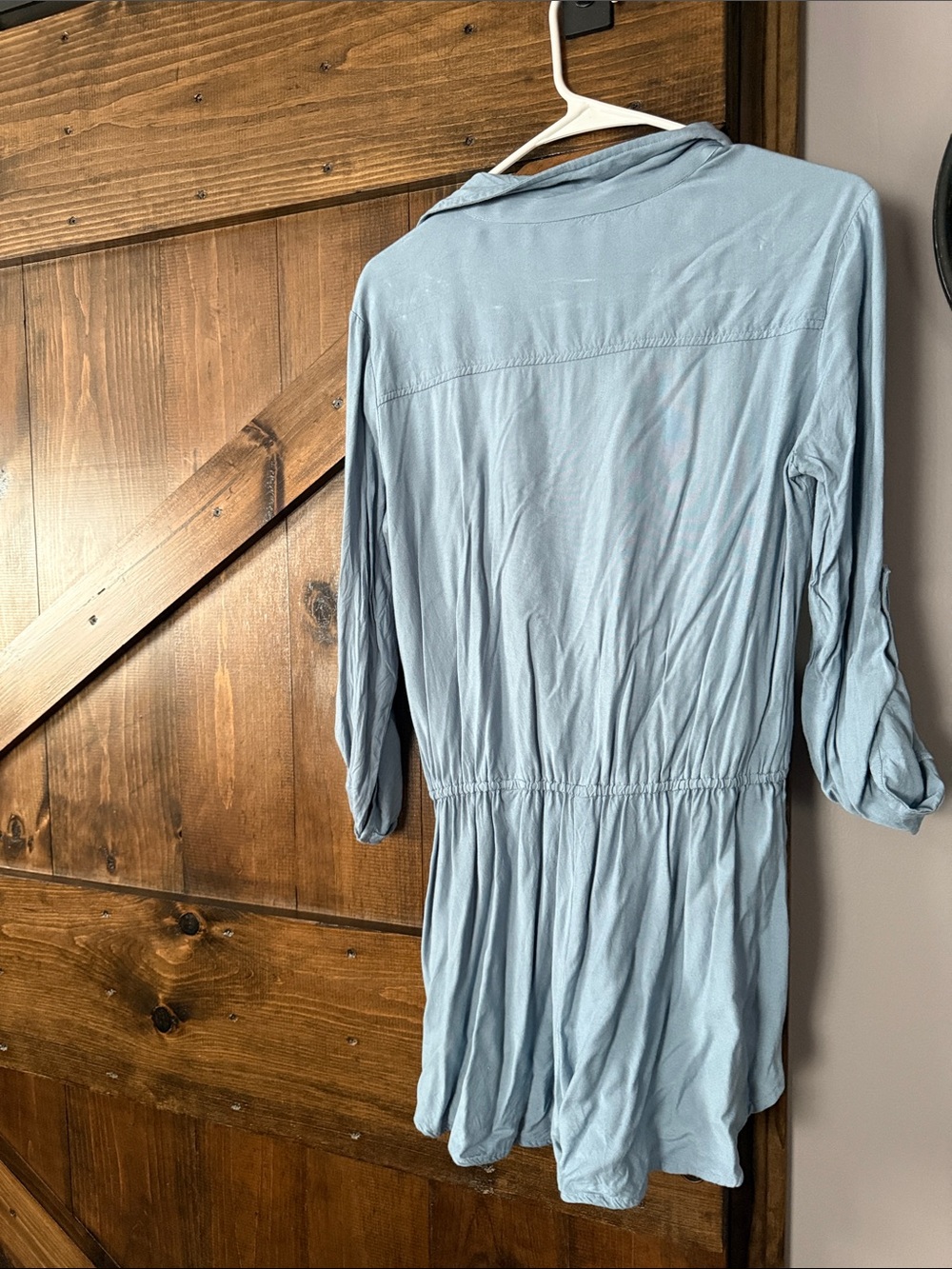 bailey blue Light Blue Button-Front Long-Sleeve Tunic
